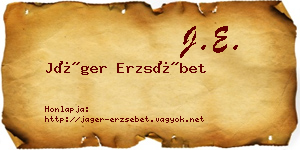 Jáger Erzsébet névjegykártya