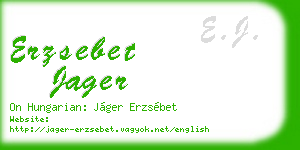 erzsebet jager business card