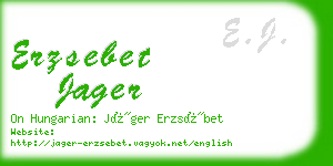 erzsebet jager business card